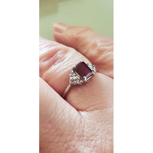 291 - 9ct white gold tourmaline and morganite size 0