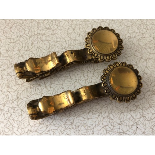 299 - 2 Old Chinese Bronze knife rests