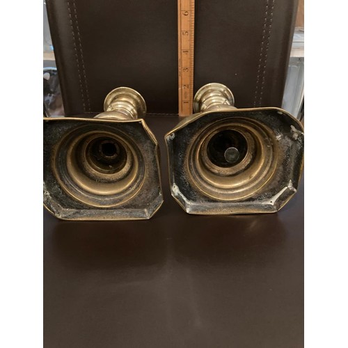 300 - Pair of brass candlesticks