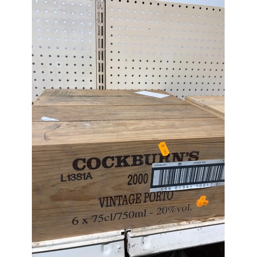 772 - Case of 6 bottles of 2000 Cockburn's Vintage Port. Stored in a temperature and humidity controlled e... 