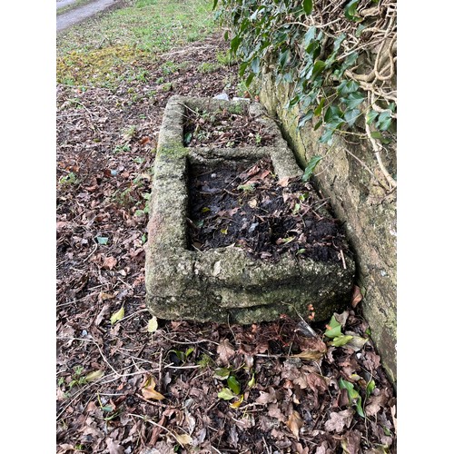 28 - Solid granite trough,