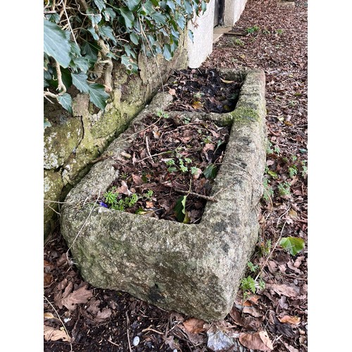 28 - Solid granite trough,