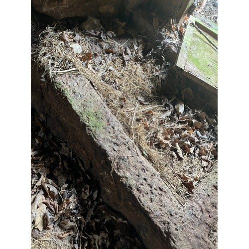 29 - Solid granite trough, in pig shed.