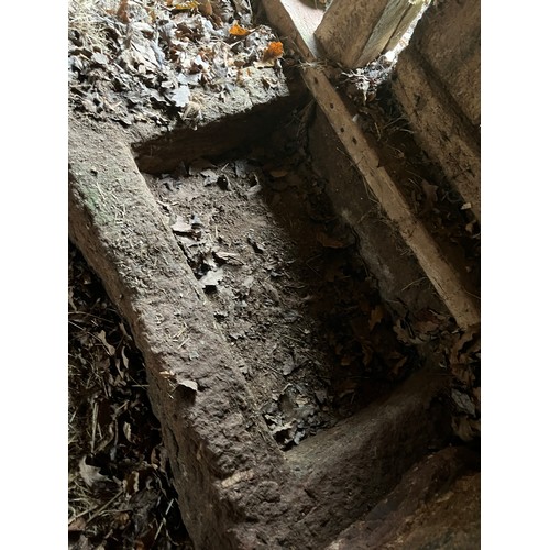 29 - Solid granite trough, in pig shed.