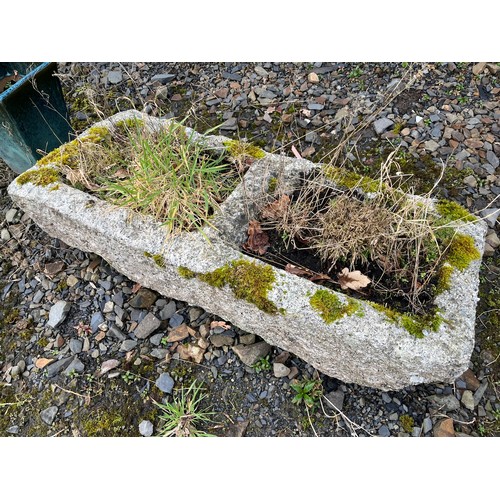 31 - Solid granite trough,