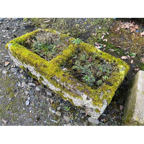 32 - Solid granite trough,