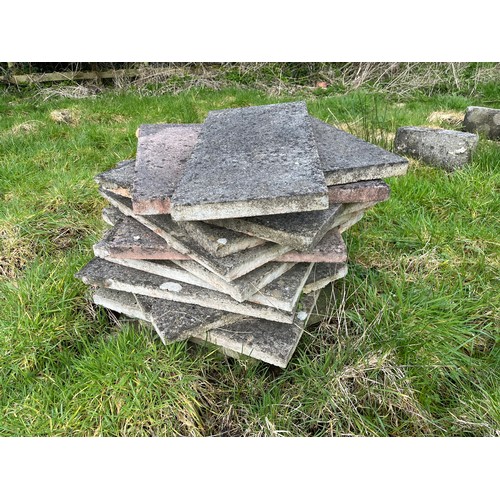 37 - Approximately 30 flagstones, 60 cm x 60 cm