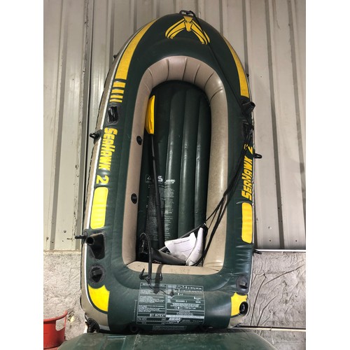 70 - Intex SeaHawk 2 inflatable boat with pump and paddles