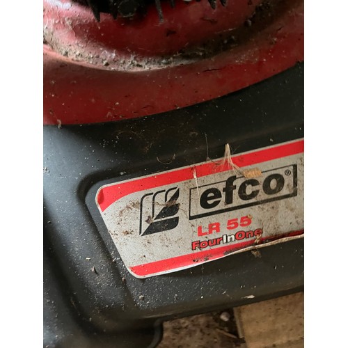 174 - Efco LR55 lawnmower with Briggs and Stratton petrol engine. Start to recoil not working. For repair