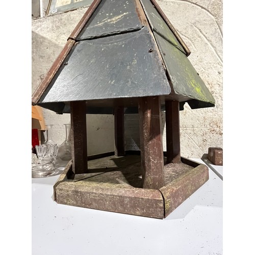 191 - Bird house in wood with slate roof