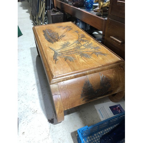 227 - Large Carved Chinese coffee table