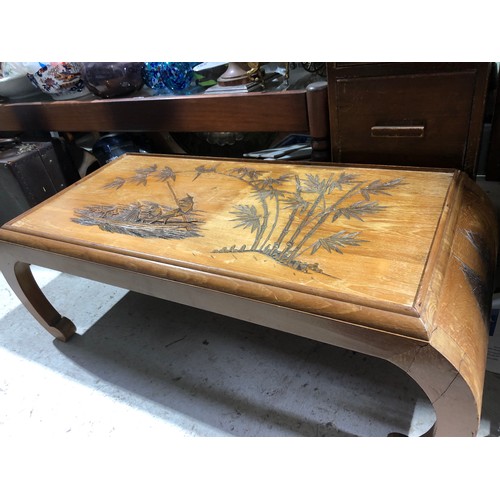 227 - Large Carved Chinese coffee table