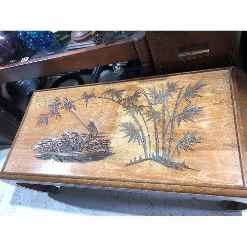 227 - Large Carved Chinese coffee table