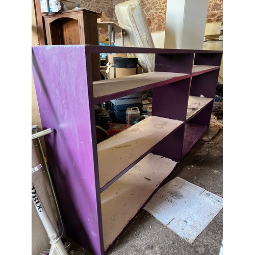 233 - Large painted wooden bookcase.