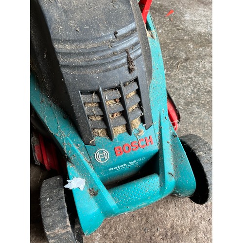 235 - Bosch Rotak 34GC 1400w 34cm cut lawn mower.