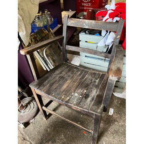 237 - Antique wooden chair. Requires worm treatment