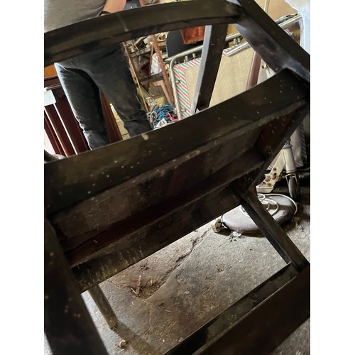 237 - Antique wooden chair. Requires worm treatment