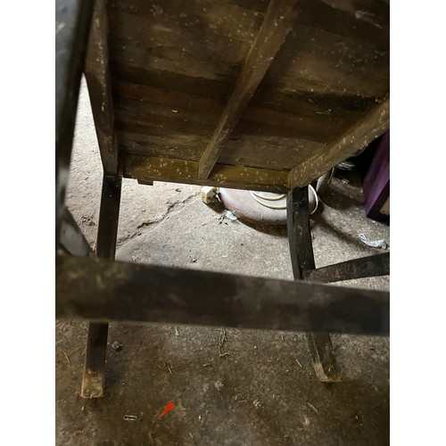 237 - Antique wooden chair. Requires worm treatment