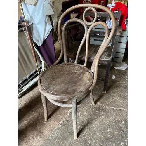 238 - Antique wooden chair. Requires worm treatment