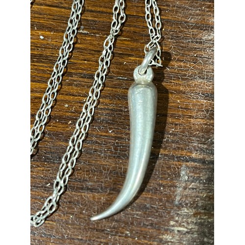 351 - Silver Horn of Plenty necklace hallmarked .925