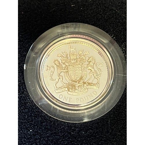 403 - Silver proof 1983 £1 coin uncirculated piedfort. 19 g limited issue 10,000