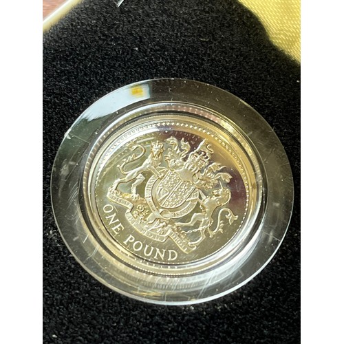 404 - Silver proof 1983 £1 coin uncirculated piedfort. 19 g limited issue 10,000