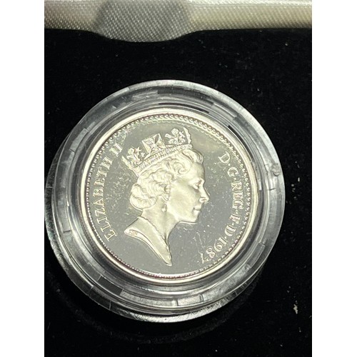 406 - Silver proof 1983 £1 coin uncirculated piedfort. 19 g limited issue 15,000