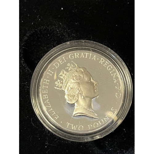 440 - Silver proof £2 coin, 1996 box certificate