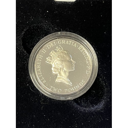 440 - Silver proof £2 coin, 1996 box certificate