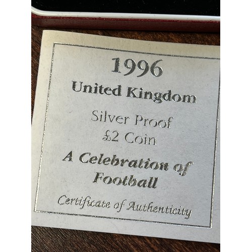 440 - Silver proof £2 coin, 1996 box certificate