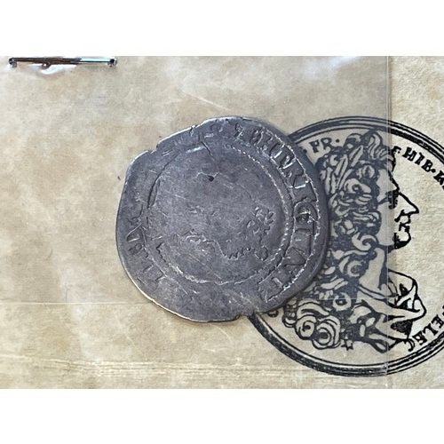 459 - Rare Hammered Elizabeth 1st sixpence dated 1571 from the Civil War Hoard buried at Ryhall Rutland be... 