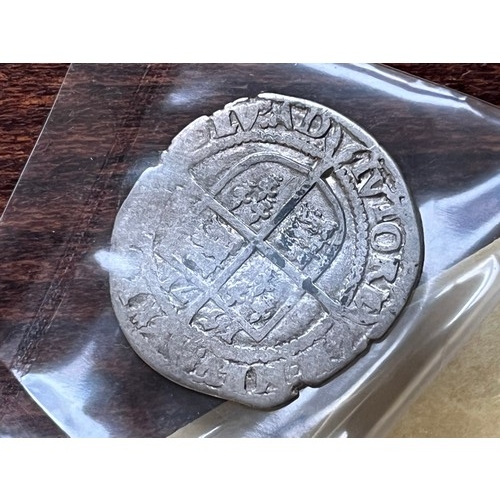 459 - Rare Hammered Elizabeth 1st sixpence dated 1571 from the Civil War Hoard buried at Ryhall Rutland be... 