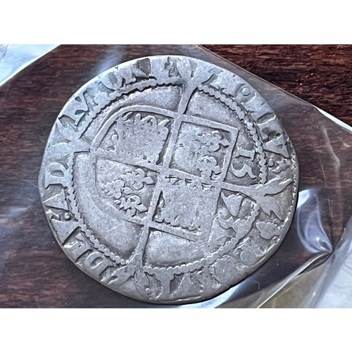 460 - Rare Hammered Elizabeth 1st sixpence dated 1573 from the Civil War Hoard buried at Ryhall Rutland be... 