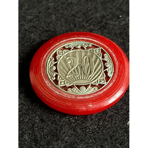 486 - Art Deco French Vichy 20 Casino poker chip