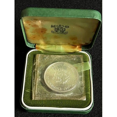 487 - Silver proof , Elizabeth and Philip 1972, crown boxed