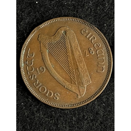 503 - Two Irish one penny pieces, 1928 and 1949