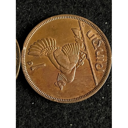 503 - Two Irish one penny pieces, 1928 and 1949