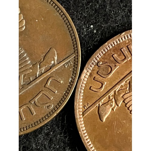 503 - Two Irish one penny pieces, 1928 and 1949