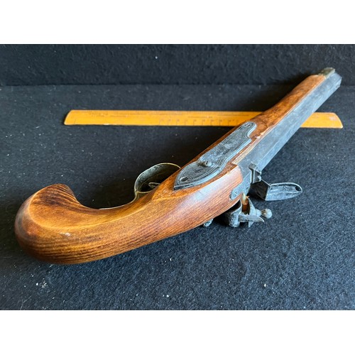 602 - Reproduction flintlock jouling pistol