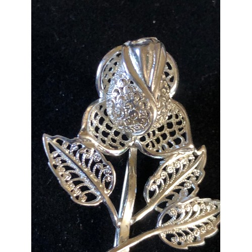 50 - Sterling Silver Thistle brooch