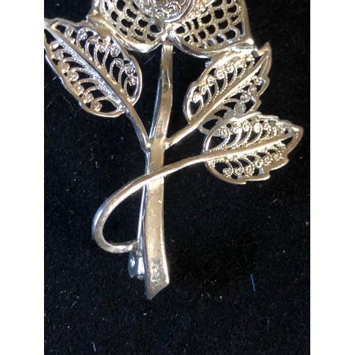 50 - Sterling Silver Thistle brooch