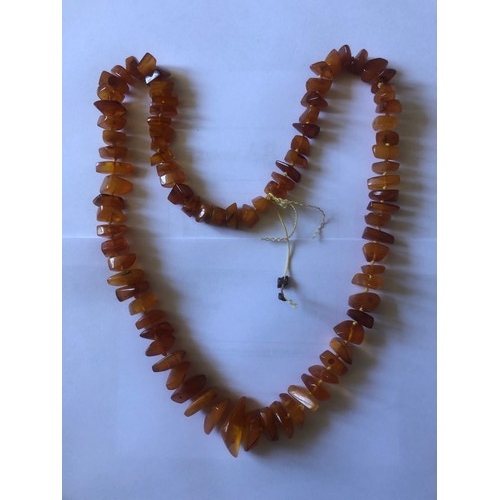 66 - Real Amber chip necklace