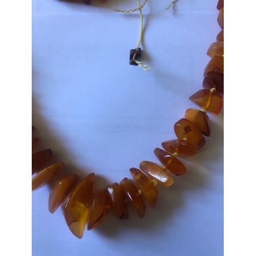 66 - Real Amber chip necklace