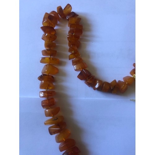 66 - Real Amber chip necklace