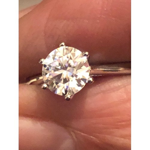 76 - Sterling silver and 1ct Moissanite laboratory created Diamond ring. Flawless, D colourless,1.0 carat... 