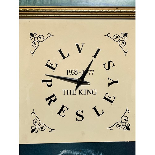 89 - Elvis framed poster clock