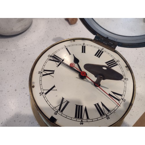 91 - Ships clock in good working order complete with key