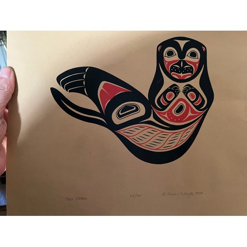 124 - Two American, North West Coast, 1st Nation prints. From the Vancouver area. Signed Robin Wright. Bot... 