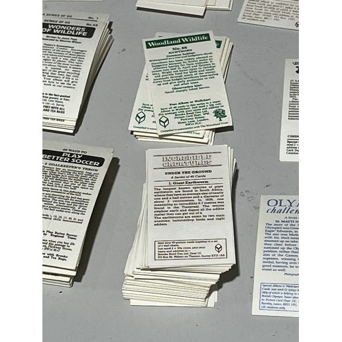 133 - Cigarette cards including sticky back PG Tips monkeys