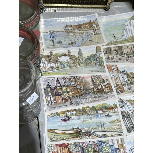 135 - Collectable unused postcards - Judges of Hastings all signed Patricia Hall, all different.